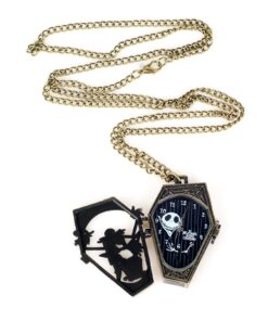 Ddjbdb Quartz Pocket Watch with Necklace Chain, Hollow Nightmare Christmas Design Mens Pocket Watches,Gift for Kids Men Boys Son Grandson with Box Black… Bronze 8 71Jyzz47PL