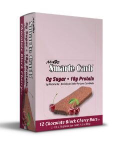 NuGo Smarte Carb Chocolate Black Cherry, 18g Protein, 0g Sugar, 2g Net Carbs, 150 Calorie, 12 Count 5 71JzFv3tGGL