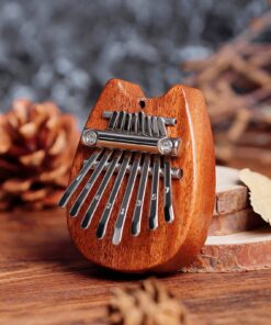 MIFOGE Mini Kalimba Thumb Piano 8Keys Wooden,Exquisite Finger Piano with Lanyard Waterproof Protective Box,Musical Instrument,Gift for Toddler Kid Child Valentines Adult Beginners Cat Wooden 11 71JzyALjFVL