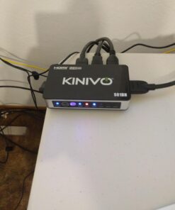 Kinivo HDMI Switch 4K HDR 501BN (5 in 1 out, 4K 60Hz HDR, HDMI 2.0, High Speed 18Gbps, IR Remote, HDCP) - Compatible with Roku, PS5, Xbox, Apple TV, Nintendo Switch, Cable Box 5-PORT 42 71K 5t3bpeL