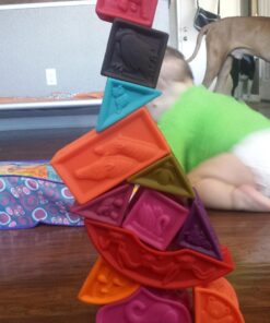 B. toys- Alphabetical Sort & Stack Developmental Baby Blocks- 26 soft blocks for kids & babys- Elemenosqueeze- 6 months + Baby Blocks Set 1 40 71K0 YPrdXL 1