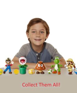 World of Nintendo Super Mario Piranha Plant 4” Articulated Figure with Coin 17 71K01GPvUaL