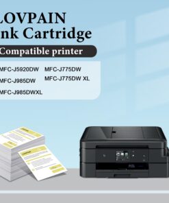 LC20E Super High Yield Ink Cartridges(5-Pack, 2BK/1C/1M/1Y)-Lvan Compatible LC20E Ink Cartridge Set Replacement for Brother LC20E MFC-J5920DW MFC-J985DW MFC-J985DW XL MFC-J775DW Printer 8 71K0avRGzqL