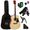 Best Choice Products 41in Full Size Beginner All Wood Acoustic Guitar Starter Set w/Case, Strap, Capo, Strings, Picks, Tuner - Natural 20 71K0pjPsAaL