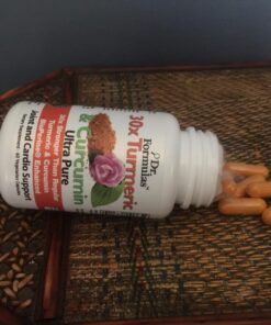 DrFormulas 30x Turmeric Curcumin Extract 1500mg Capsules with Black Pepper | 30x Stronger than Regular Turmeric Powder, 60 Capsules 30 71K1uqhrOuL