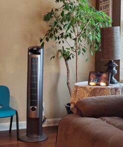 Lasko Oscillating Tower Fan, Remote Control, Timer, 3 Quiet Speeds, for Bedroom, Living Room and Office, 42", Silver, T42951 Silver T42951 41 71K395qyzkL