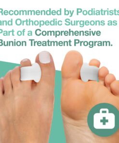 ZenToes Gel Toe Separators for Overlapping Toes, Bunions, Big Toe Alignment, Corrector and Spacer - 4 Pack (White) White 22 71K3AI VskL