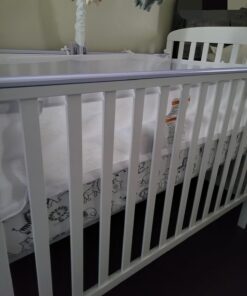 BreathableBaby Breathable Mesh Liner for Full-Size Cribs, Classic 3mm Mesh, White (Size 4FS Covers 3 or 4 Sides) 33 71K3IyjHvL