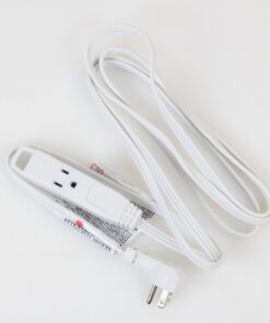 Axis 3-Outlet Indoor Extension Cord with Flat-Profile Plug - 8-foot, White (45505) 16 71K3PRGr0bL