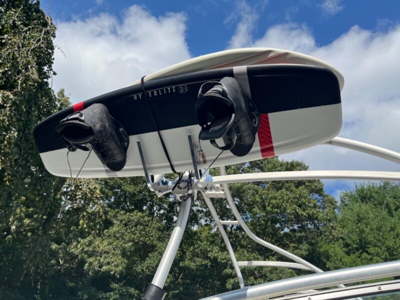 Kneeboard Rack For Boat, Polished Aluminum Knee Board Wakeboard Combo