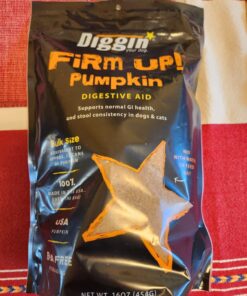 Diggin' Your Dog Firm Up Pumpkin for Dogs & Cats, 100% Made in USA, Pumpkin Powder for Dogs, Digestive Support, Apple Pectin, Fiber, Healthy Stool, 16 oz 16 oz (Pack of 1) 28 71K3vSalSDL