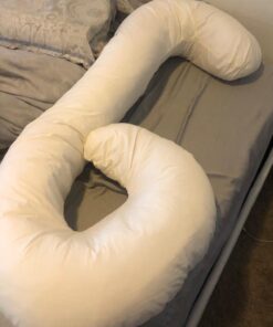 Leachco Snoogle Original Maternity/Pregnancy Total Body Pillow, Ivory 60 Inch 42 71K41WnfLRL
