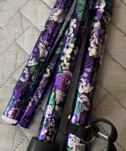 LIXIANG Walking Cane, 5-Level Folding Walking Cane for Men Women Lightweight Adjustable Portable Hand Walking Stick - Balancing Mobility Aid - Sleek Comfortable T Handles (APurple Floral Printing) Violet Print 32 71K4Kb1VvLL