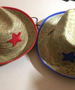 JOYIN Toy Pack of 12 Childs Straw Cowboy Hats with Cowboy Bandannas (6 Red & 6 Blue) Christmas Party Favors 34 71K52Njmb2L