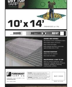 10x14 Multi-Purpose Brown/Green Medium Duty DRY TOP Poly Tarp (10'x14') 10x14 Feet Medium Duty Tarp 9 71K5tYleFZL