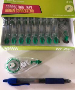Tombow 68722 MONO Mini Correction Tape Easy to Use Applicator for Instant Corrections,Clear, 10-Pack 27 71K649rbL