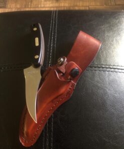 Old Timer 152OT Sharpfinger 7.1in S.S. Full Tang Knife with 3.3in Clip Point Skinner Fixed Blade, Black Sawcut Handle, and Leather Belt Sheath for Hunting, Camping, Skinning, EDC, and Outdoors 77 71K6Oz0VIJL