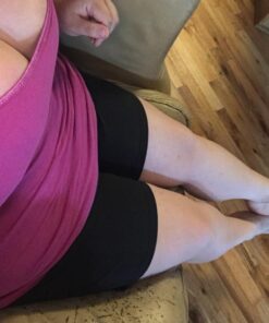 Just My Size Plus Size Women's Stretch Jersey Bike Shorts, Pull-On Bike Shorts, 9" 1X Black 25 71K6YNB4fQL