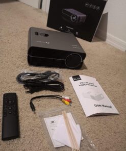 Projector with WiFi and Bluetooth, ASAKUKI Native 1080P 4K Support 450 ANSI Outdoor Movie Proyector, Indoor Home Theater w/ Portable Bag, Compatible w/ Sticks/Phone/iphone/Laptop 63 71K7 SRKVeL