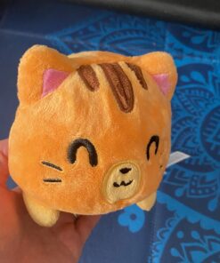 TeeTurtle - The Original Reversible Cat Plushie - Orange Tabby - Cute Sensory Fidget Stuffed Animals That Show Your Mood Happy + Angry Orange Tabby 19 71K7OAJzB2L