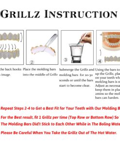 TOPGRILLZ Vampire Teeth Grillz Teeth Gold Grills for Your Teeth Hip Hop Half Fang Slug Grillz for Men Women 18K Gold Plated Gold Jewlry Rapper Costume 10 71K8Fr8JCyL