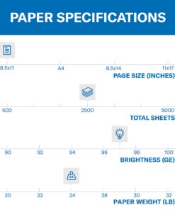 Alternative view of Hammermill Printer Paper, Premium Multipurpose Paper 24 lb, 8.5 x 11 - 5 Ream (2,500 Sheets) - 97 Bright, Made in the USA, 105810C 5 Ream | 2500 Sheets