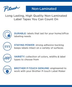 Brother M231 1/2in Labeling Tape White 0.47" x 26.2' 10 71K91hiPoIL