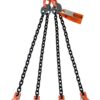 Chain Sling - 9/32" x 6' Quad Leg with Sling Hooks - Grade 100 10 71K9Rq8AUJL