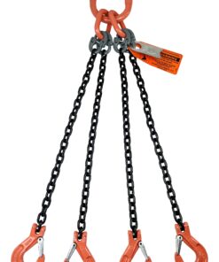 Chain Sling - 9/32" x 6' Quad Leg with Sling Hooks - Grade 100