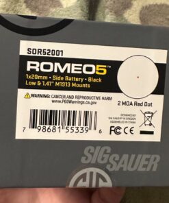 Sig Sauer Romeo5 1X20mm Tactical Hunting Shooting Durable Waterproof Fogproof Illuminated 2 MOA Red Dot Reticle Gun Sight, Picatinny Mount Included 51 71K9rhYXAvL