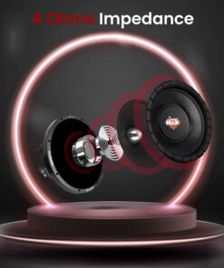 Lanzar 12in Car Subwoofer Speaker - Black Non-Pressed Paper Cone, Stamped Steel Basket, Dual 4 Ohm Impedance, 1600 Watt Power and Foam Edge Suspension for Vehicle Audio Stereo Sound System - MAXP124D 13 71KAEBpteTL