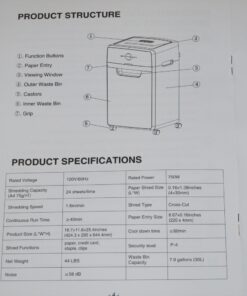 BONSEN Heavy Duty Paper Shredder, 24-Sheet Cross-Cut Shredder, 40-Min Continuous Running Time, Commercial Grade Shredder for Office, 9-Gallon Big Basket, 55dB Super Quiet, P-4 High Security (S3105) 33 71KATcTQG2L