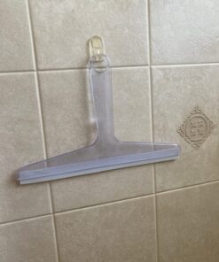 Spectrum Diversified 12 Inch Shower Squeegee with Suction Hook, Clear 7 71KAcyukJqL