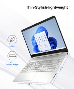 HP 2023 Newest 15.6" Touchscreen Laptop, 16GB RAM, 512GB SSD, Intel Core i3-1115G4 Processor, 11 H Battery Life, Wi-Fi, Bluetooth, Webcam, HDMI, Windows 11 Home in S Mode 16GB RAM | 512GB 12 71KB0csepWL 1