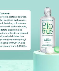 Biotrue Contact Lens Solution, Multi-Purpose Solution for Soft Contact Lenses, Lens Case Included, 10 FL OZ (Pack of 2) 10 Ounce (2 Pack) 26 71KBKTRkMaL