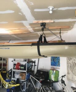 Kayak Storage Hoist - Overhead Pulley System with 125lb Capacity for Canoes, Bikes, Ladders, and More - For up to 12-Foot Ceilings by Rad Sportz 1 Traditional 54 71KBRbbsTLL