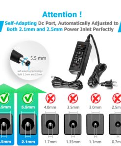 Chanzon 12V 5A LED Strip Power Supply 60W AC DC Adapter UL Listed for CCTV 2.1x5.5 2.5x5.5 Plug (Input 110V-220V, Output 12 Volt 5 Amp 60 Watt) Converter LED Driver Lighting Transformer 12 V 5 A 28 71KC h196aL