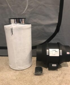VIVOSUN Ventilation Kit 6 Inch 390 CFM Inline Duct Fan with 6" x 16"Carbon Filter Odor Control System with Australia Virgin Charcoal for Grow Tent Ventilation R6 w/ Carbon Filter 37 71KC9dpHFjL