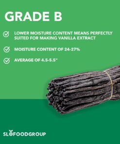 Slofoodgroup - Madagascar Vanilla Beans - Extract Grade B Vanilla Pods - 10 Count - Extraction Grade Bourbon Vanilla Planifolia - For Cooking, Baking, and Vanilla Extract 10 Count (Pack of 1) 30 71KCApsaIxS