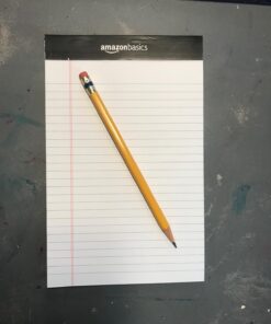 Amazon Basics Narrow Ruled Lined Writing Note Pad, 5 inch x 8 inch, White, 12 Count (12 Pack of 50 pages) 5-Inch by 8-Inch 41 71KCSwSO iL