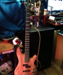 GLS Audio Instrument Cable - Amp Cord for Bass & Electric Guitar - Straight to Right Angle 1/4 Inch Instrument Cable - Brown/Yellow Braided Tweed, 6ft 6 Ft. Right-Angle Gold 31 71KCU2euo7L 1