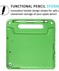 HDE Case for iPad 9.7-inch 2018/2017 Kids Shockproof Bumper Hard Cover Handle Stand with Built in Screen Protector for New Apple Education iPad 9.7 Inch (6th Gen) / 5th Generation iPad 9.7 - Green 25 71KDGVrtwoL