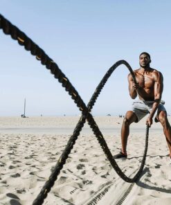 ZENY Exercise Battle Rope 1.5/2 Inch Diameter 30ft/40ft/50ft Length Poly Dacron Workout Exercise Training Rope Core Strength Muscles Building Conditioning Rope Home Gym Equipment 1.5''x30ft 23 71KDN0tqCGL