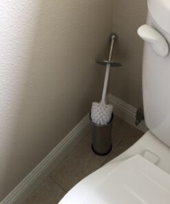 Home Intuition Modern Toilet Brush & Holder Set, Bathroom Bowl Scrubber with Holder, 2 Pack Chrome 29 71KE0zknNrL