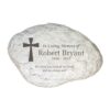 GiftsForYouNow Personalized Memorial Resin Garden Stone for Loved One, 11.5 x 8.25 x 2.5 Inches Large Round