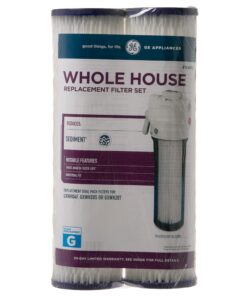 GE FXWPC Whole House Water Filter | Replacement for Water Filtration System | NSF Certified: Reduces Sediment, Rust & Other Impurities from Water | Replace Every 3 Months for Best Results | 2 Filters 1 Count (Pack of 2) 4 71KF gvOoqL