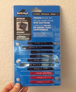 Task 09962 Universal Shank Jig Saw Blade Set with Pouch, 20-Piece, Assorted Blades for Wood, Metal, Drywall, Tile, Pastic and More 10 71KF3M0sQUL