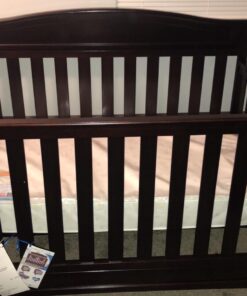 Delta Children Emery 4-in-1 Convertible Baby Crib - Greenguard Gold Certified, Dark Chocolate 4-in-1 Crib 46 71KFVH6sNlL