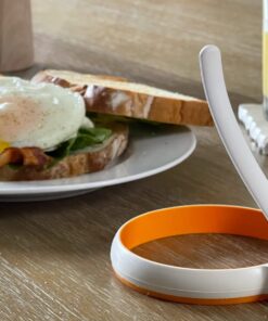 STIRLEX 4-inch Silicone Fried Egg Rings Set, 4-pack, Round Mold for Pancakes, Breakfast Sandwich, Nonstick 42 71KFZ ESl3L