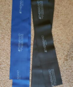 THERABAND Resistance Bands Set, Professional Elastic Band For Upper & Lower Body Exercise, Strength Training without Weights, Physical Therapy, Lower Pilates, & Rehab, Blue & Black, Advanced Non Latex Blue/Black - Advanced Set 20 71KFj48zSAL 1